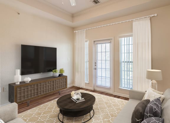 Dominium-Knolls at West Oaks-Virtually Staged Living Room