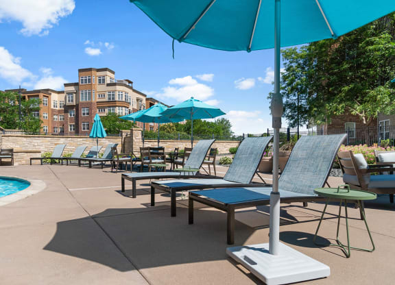 Pool Deck at The Landings at Silver Lake Village, St. Anthony, MN