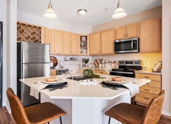 Model Kitchen at The Landings at Silver Lake Village, Minnesota, 55421