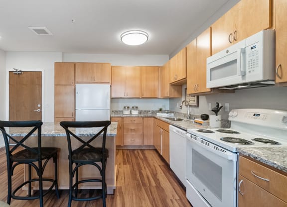 Model Kitchen at Signal Hills 55+ Apartments, West St. Paul, MN, 55118