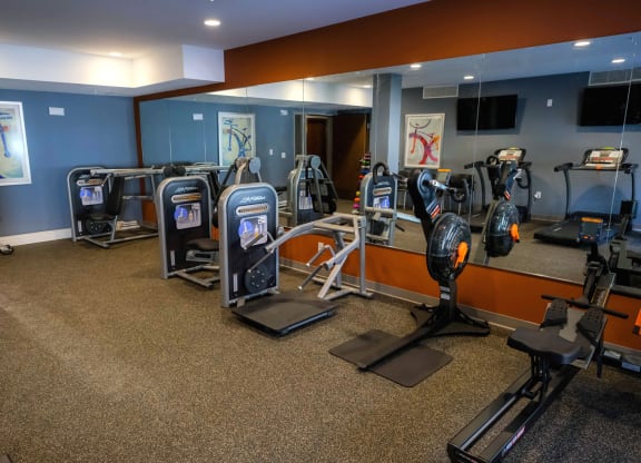 Cardio Machines In Gym at The Legends at Berry 62+ Apartments, St. Paul, Minnesota