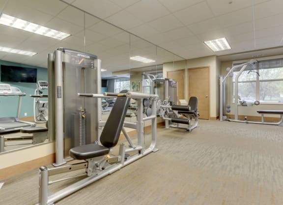 Gym at The Legends at Silver Lake Village 55+ Apartments, St. Anthony, MN at The Legends at Silver Lake Village 55+ Apartments, St. Anthony, 55421