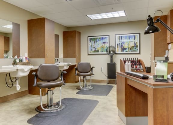Beauty Salon at The Legends at Silver Lake Village 55+ Apartments, St. Anthony, Minnesota, 55421