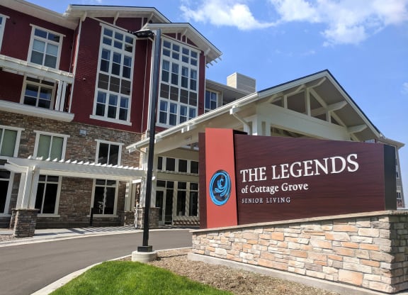 Signage at The Legends of Cottage Grove 55+ Apartments, Cottage Grove Minnesota
