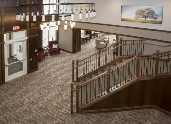 Clubhouse Lobby at The Legends of Cottage Grove 55+ Apartments, Cottage Grove, MN 55016