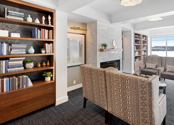 Library And Seating Area at The Legends of Blaine 55+, Blaine, 55449