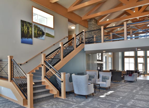 Lobby Area at The Legends of Woodbury 55+ Apartments, Woodbury Minnesota