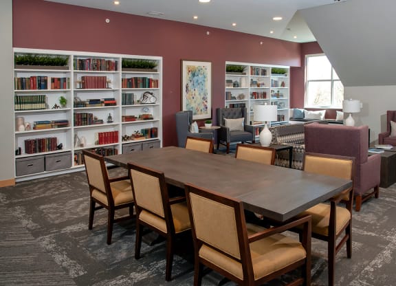 Library at The Legends of Woodbury 55+ Apartments, Minnesota, 55129