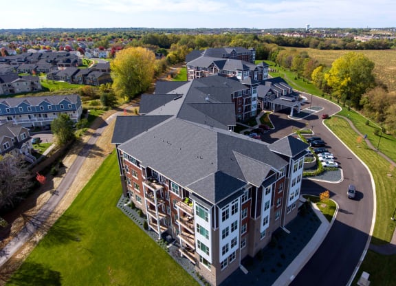 Aerial Exterior View at The Legends of Woodbury 55+ Apartments, Woodbury, MN