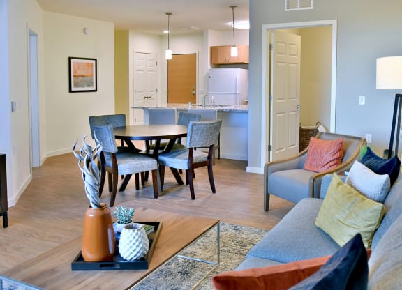 Living Room at The Legends of Woodbury 55+ Apartments, Woodbury, MN 55129