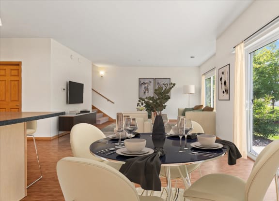 Medina Townhomes_Model Dining Living Room