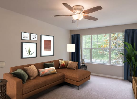 Oaks at New Hope_Model Living Room