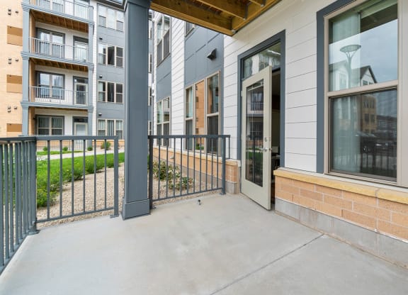Patio at Oaks Landing 55+ Apartments, New Brighton Minnesota