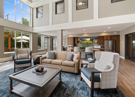 Community Room at Oaks Landing 55+ Apartments, New Brighton Minnesota
