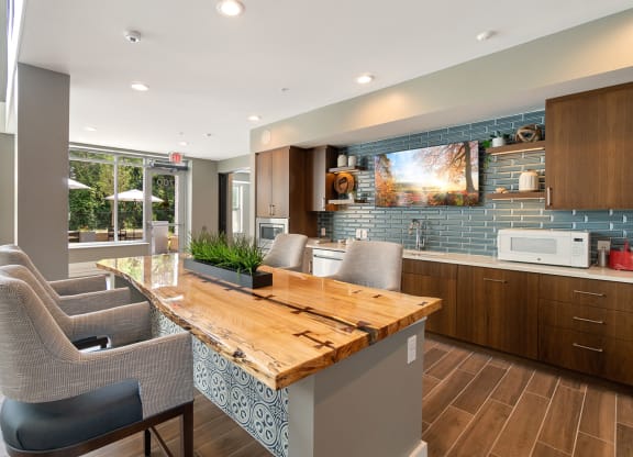 Community Kitchen at Oaks Landing 55+ Apartments, New Brighton, 55112