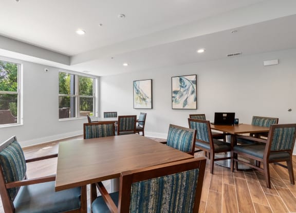 Cards and Crafts Room at Oaks Landing 55+ Apartments, New Brighton