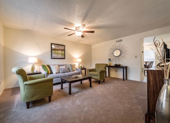 Spacious Living Area at Olive Branch Townhomes, Ohio