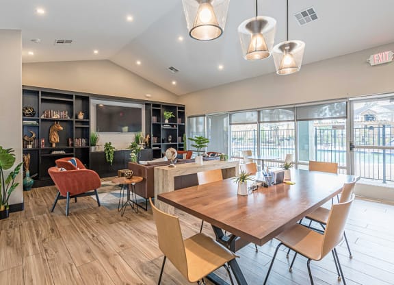 Clubhouse With Kitchen at Pinewood Apartments, Houston, TX 