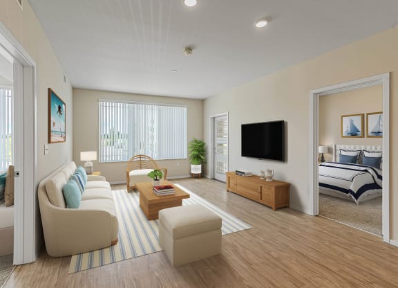 Living room at Sandpiper Glen 62+ Apartments, Orlando 32825