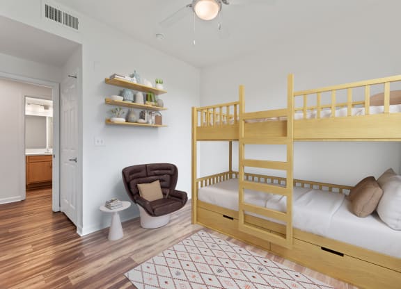 Bedroom area  at Sandy Creek Apartments, Bryan, TX
