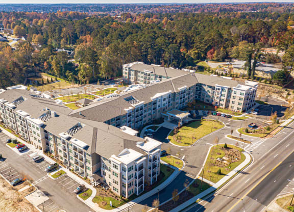 Aerial view at Stonepointe 55+ Apartments, Lithonia, GA, 30058