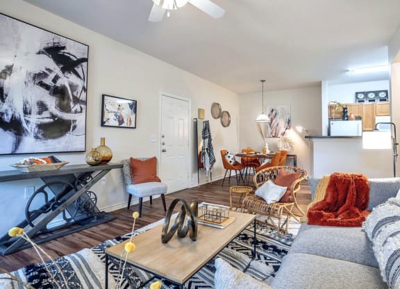 Modern Living Room at Stoneridge Apartments, Texas, 78660