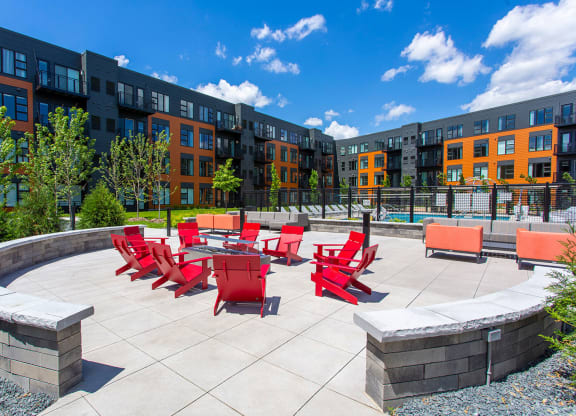 Courtyard Patio at Union Flats, St. Paul, MN 