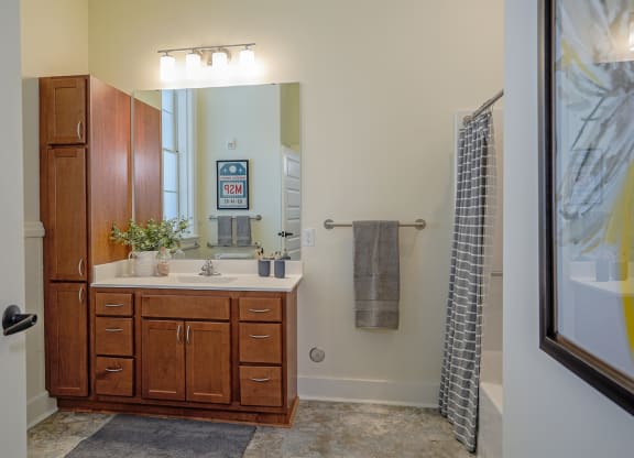 Model Bathroom at Upper Post Flats, Fort Snelling