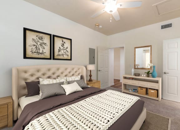 Bedroom With Closet at Woodway Village, Austin Texas