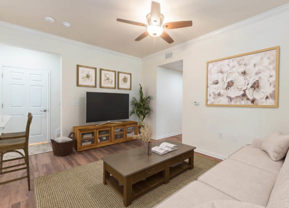 Living Room at Woodway Village, Texas, 78744