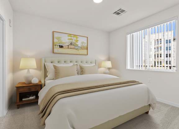 Comfortable Bedroom at The Addie at Metro Center 55+ Apartments, Aurora, CO