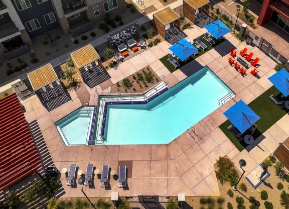 Aerial Pool View at Aviara Flats, Arizona