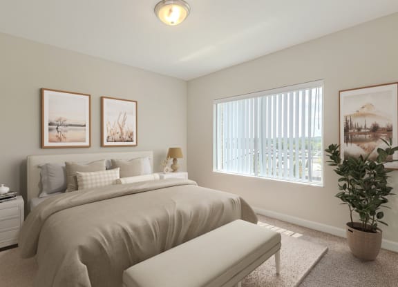 Bedroom at Briar Park 55+ Apartments, Atlanta, GA 30331