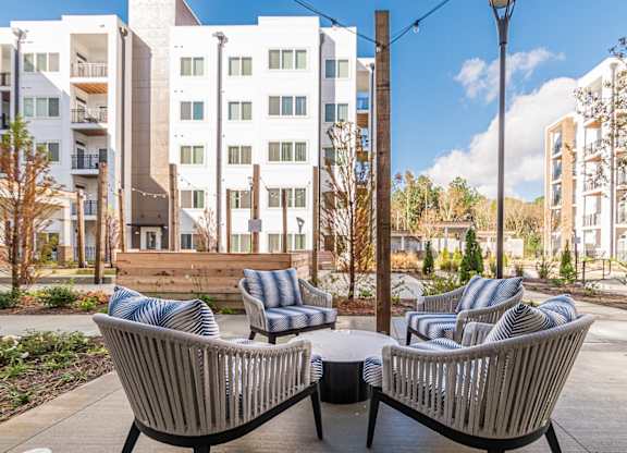 Outdoor Sitting Area at Briar Park 55+ Apartments, Atlanta Georgia