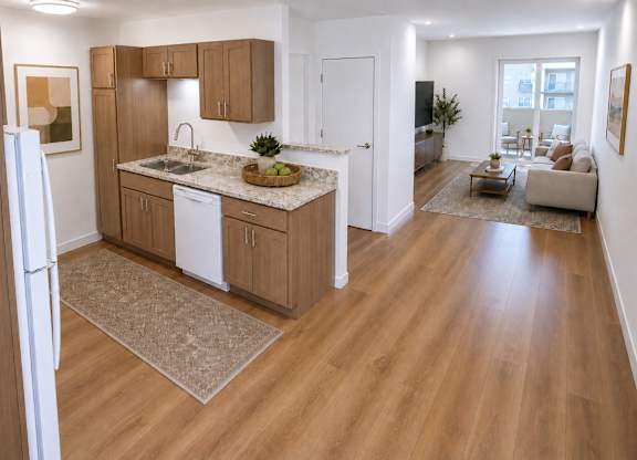 Dominium_Cholla Ranch_Kitchen Living Room Rendering