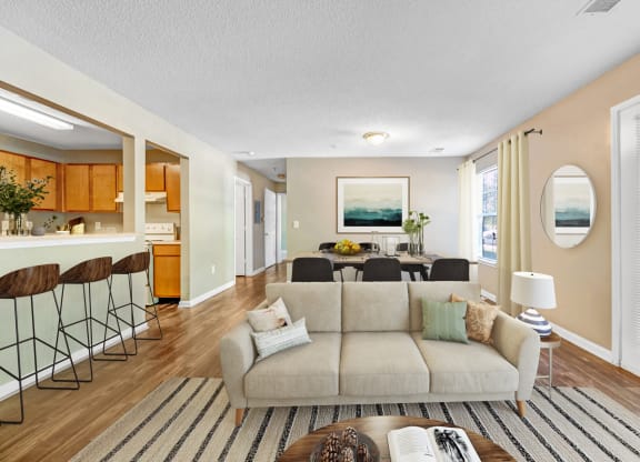 Modern Living Area at The Flats on Waters Edge, Tennessee