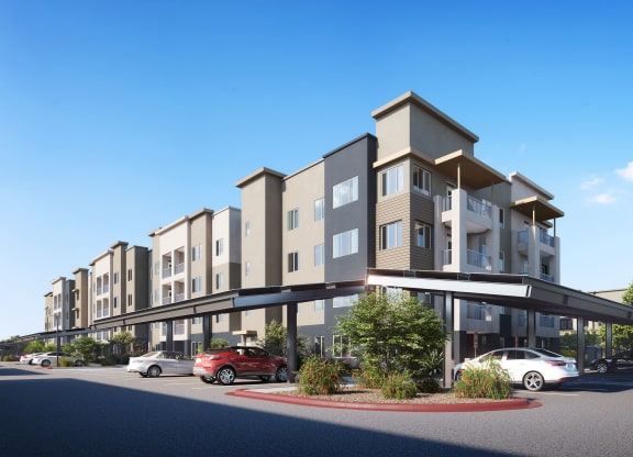 Building Exterior at Juniper Square 55+ Apartments, Glendale Arizona