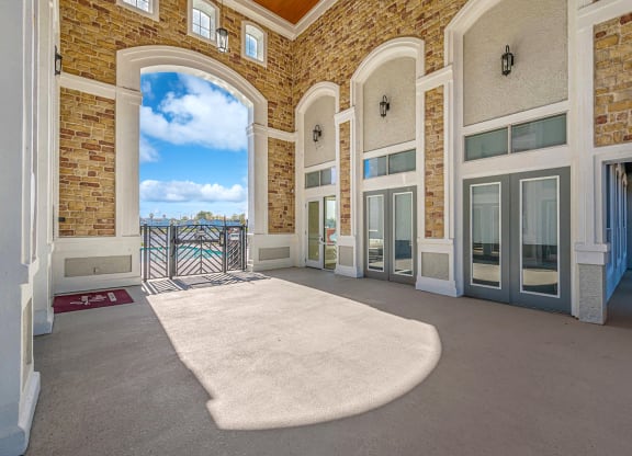 Leasing Office Exterior Entrance at Lakeside Pointe Apartments & Townhomes, Pearland