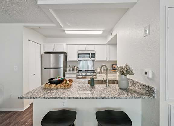 Island Kitchen at The Lucille Apartments, Stuart