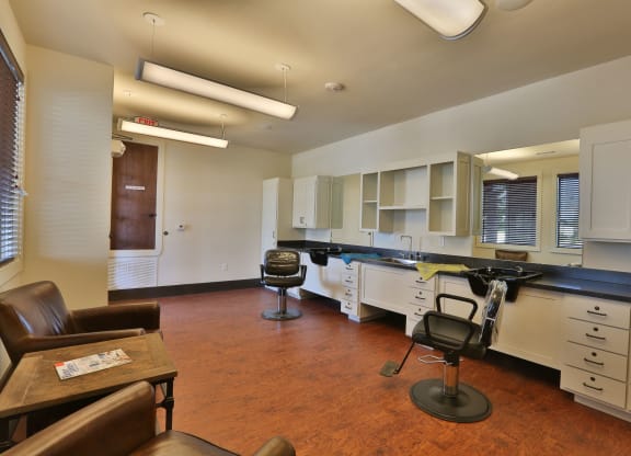 Hair Salon at Cedars of Elk Drive 55+ Apartments, Texas