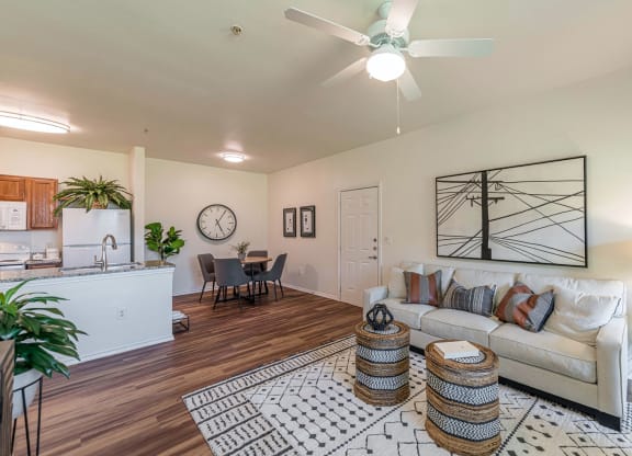 Living Room With Kitchen at Mission at Baytown, Baytown Texas
