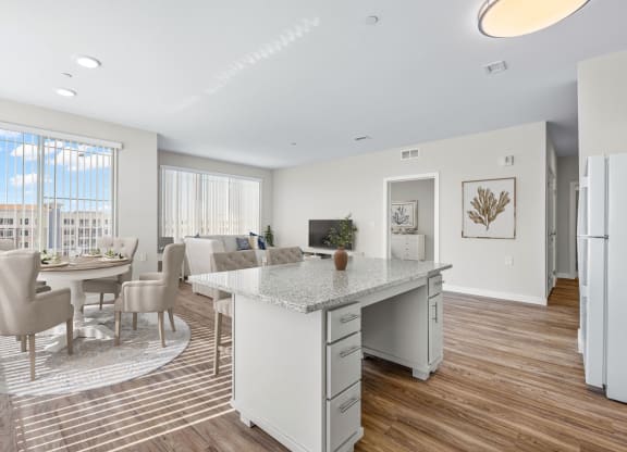 Dining-Living-Kitchen at Osprey Park 62+ Apartments, Kissimmee, 34758