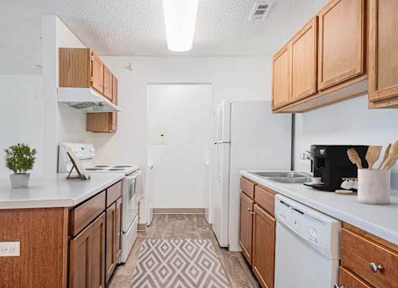Apartment Kitchen at Pine Tree Apartments, Nebraska, 68114