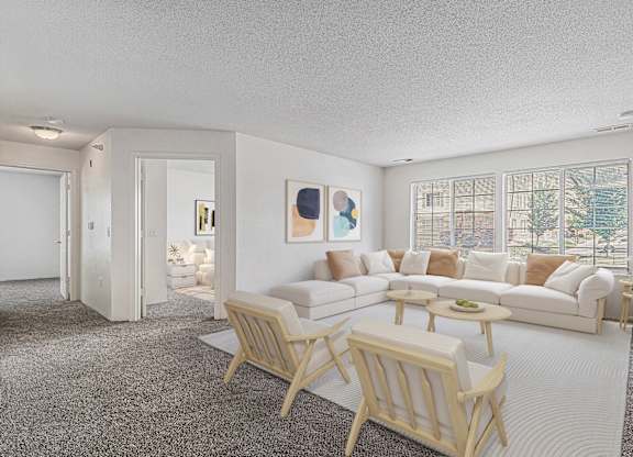 Living Room at Pine Tree Apartments, Nebraska