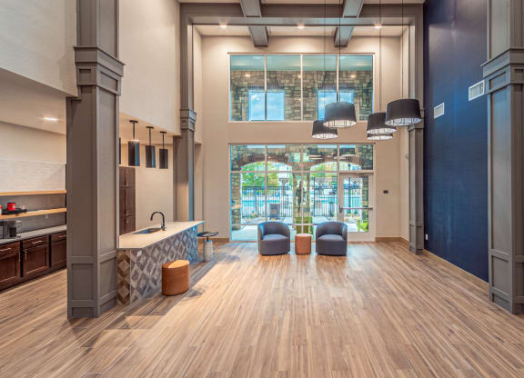 Community room area at Rosemont at Mayfield Villas, Arlington, TX