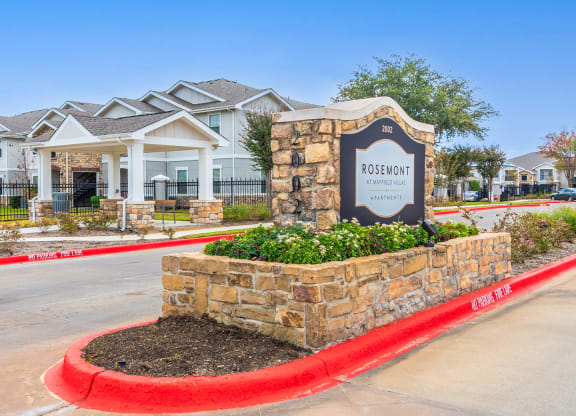 Monument Sign at Rosemont at Mayfield Villas, Arlington