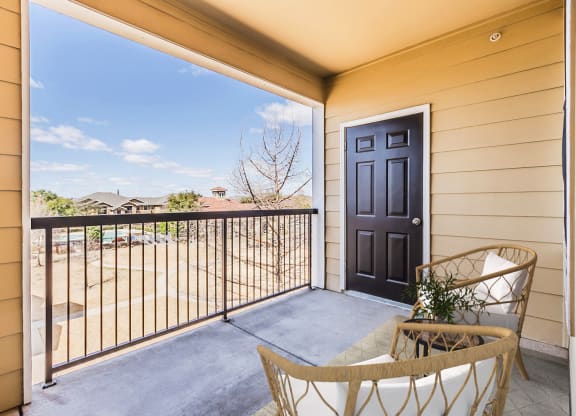 Home Balcony at Rosemont at Mayfield Villas, Texas