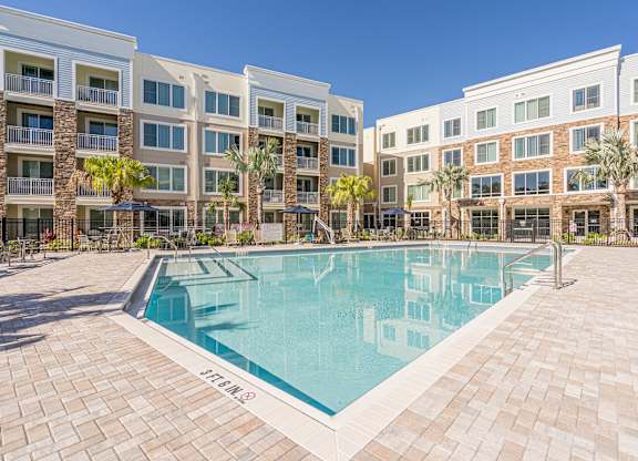 Swimming at Sandpiper Glen 62+ Apartments, Florida