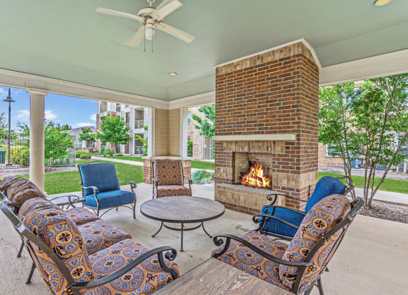 Fire Pit at Mariposa at Spring Hollow Saginaw 55+ Apartments, Saginaw Texas