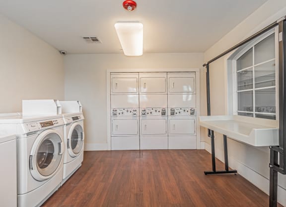 Laundry Room at Mariposa at Spring Hollow Saginaw 55+ Apartments, Saginaw, TX
